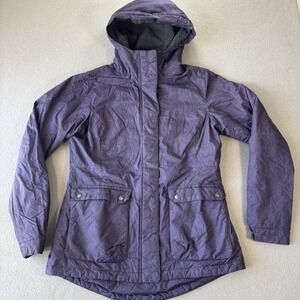 Columbia Sportswear Winter Jacket Womens M Purple Hooded Coat Outdoor Gorpcore